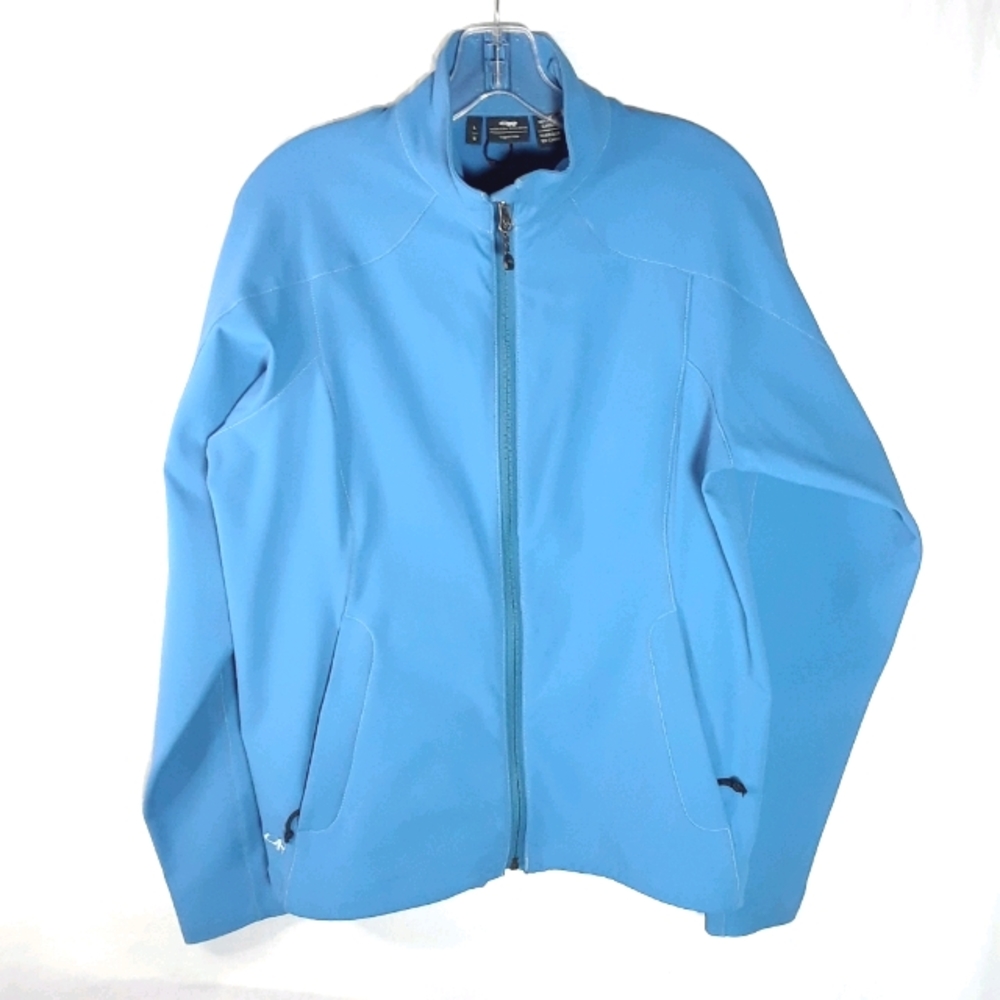 Outdoor Research blue soft shell utility jacket